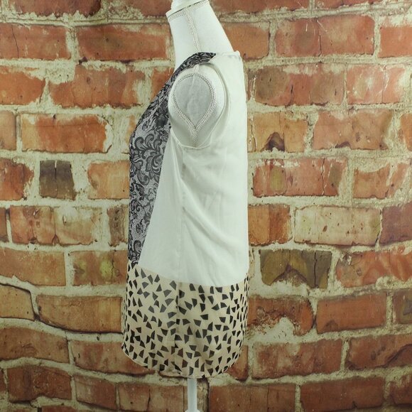 CABI Ladylike Tunic Sleeveless Blouse Print #938 - Picture 5 of 9